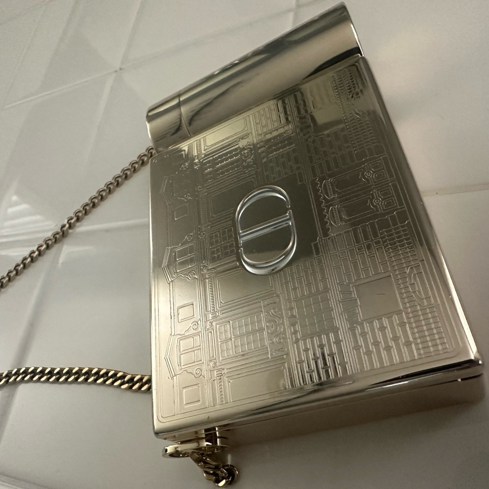 Dior gold Designer Clutch with Chain